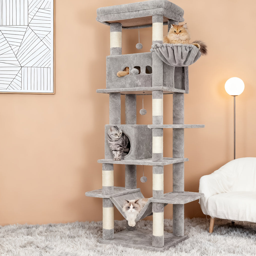 Katzenbaum für Wohnungskatze, 210 cm für Haustiere und Zuhause – Hauptansicht