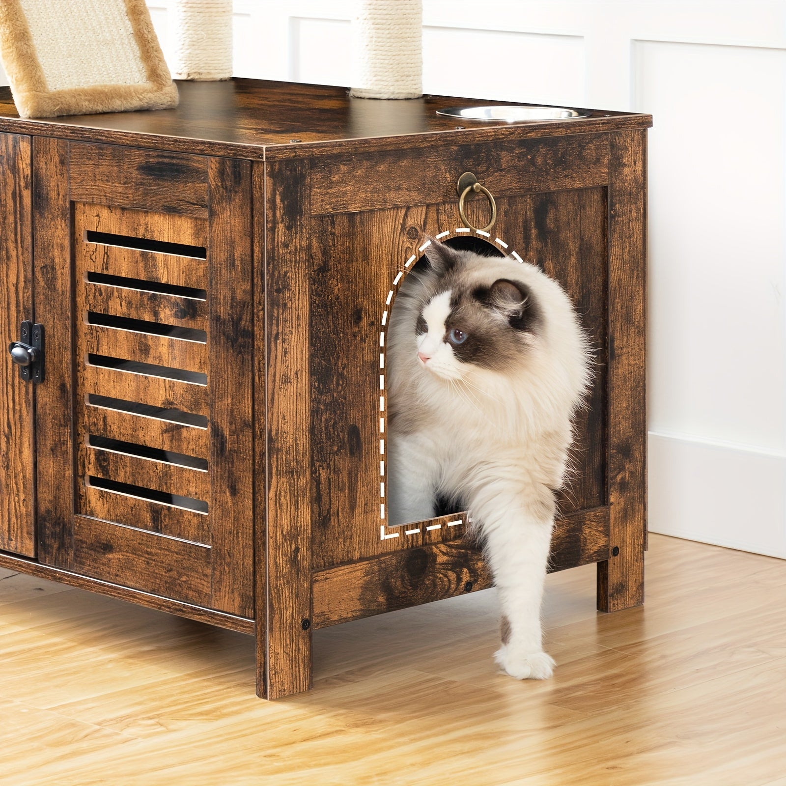 Katzenbaum, Holz für Haustiere und Zuhause – Detailansicht 8