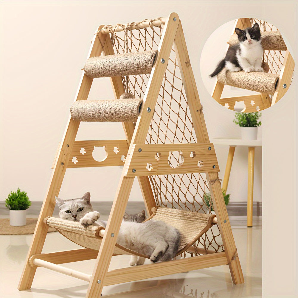 Katzenbaum-Turm für Innenräume, Wie im Bild gezeigt für Schlafzimmer und Bett – Detailansicht 8
