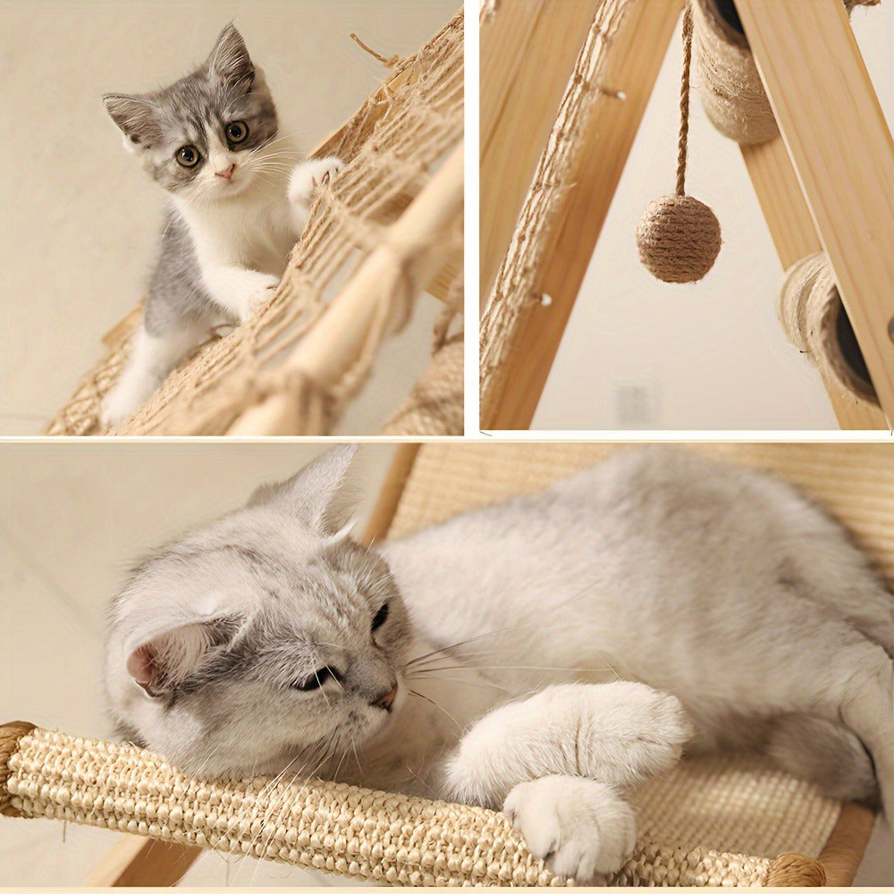 Katzenbaum-Turm für Innenräume, Wie im Bild gezeigt für Schlafzimmer und Bett – Detailansicht 13