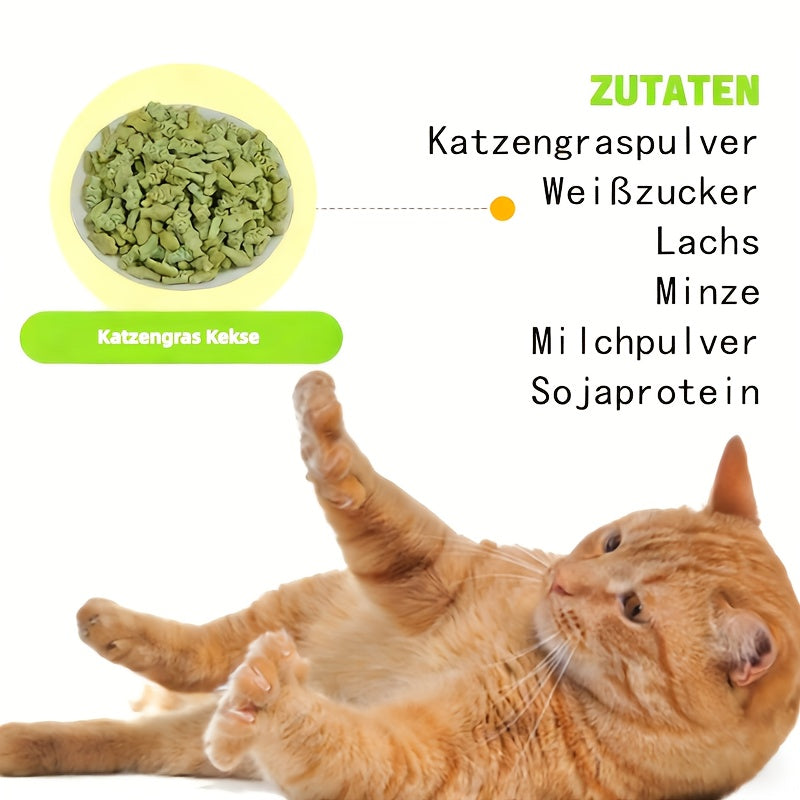 Katzengras-Kekse, 1 Packung (400g) für Haustiere und Zuhause – Detailansicht 6