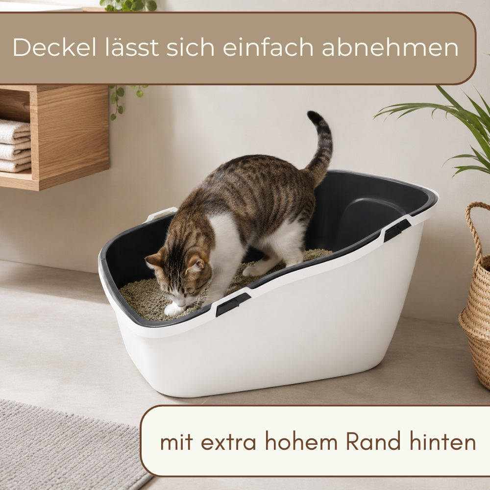Katzenklo, Katzentoilette mit Haube XXL für Haustiere und Zuhause – Detailansicht 4