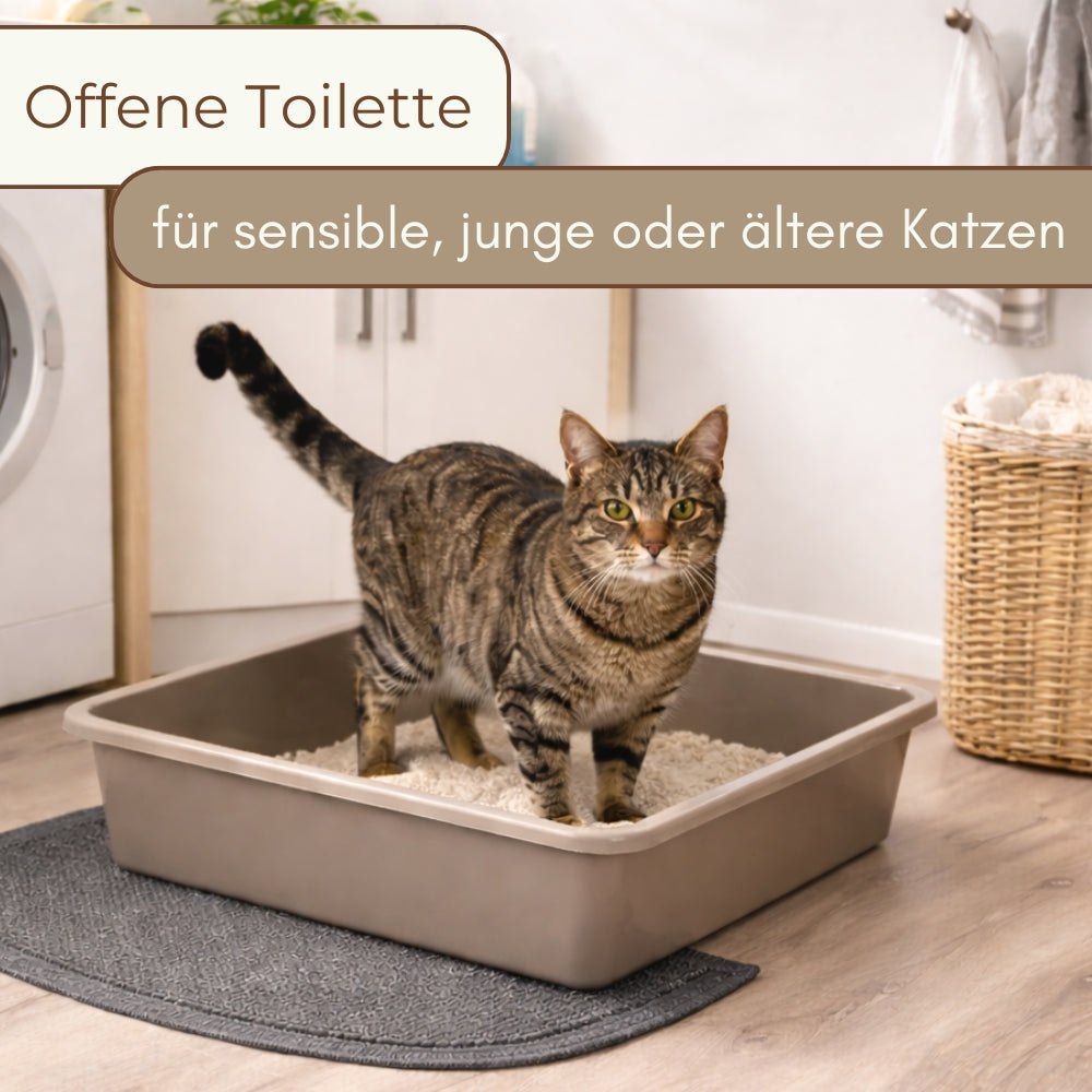 Katzenklo ohne Deckel, Mittel für Haustiere und Zuhause – Detailansicht 17