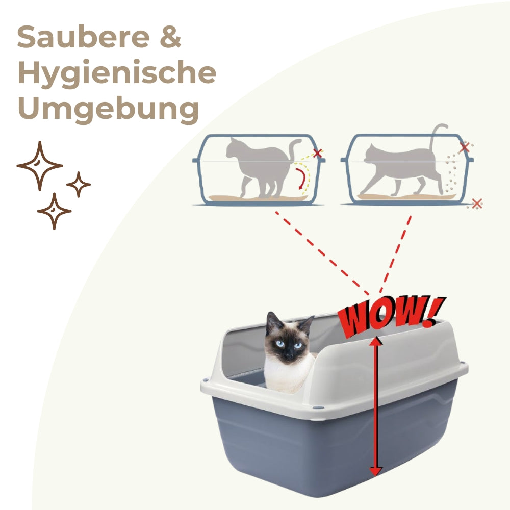 Katzenklo XXL, Katzentoilette mit XXL Rand für Haustiere und Zuhause – Detailansicht 12