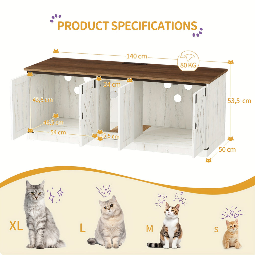 Katzenschrank, 140cm für Haustiere und Zuhause – Detailansicht 2