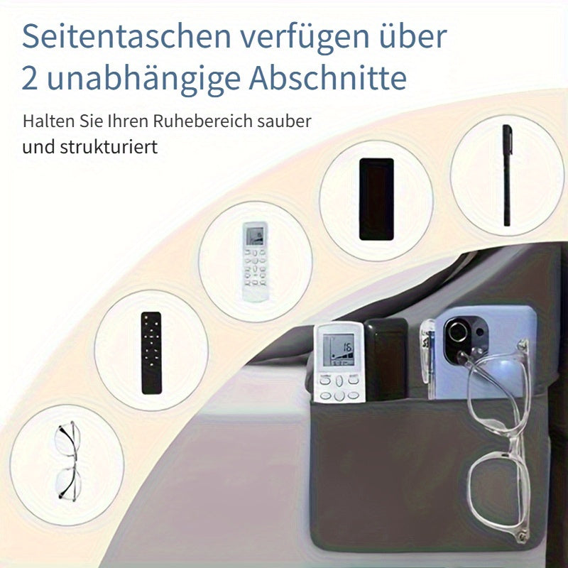 Keilkissen, Hellgrau für Schlafzimmer und erholsamen Schlaf – Detailansicht 14