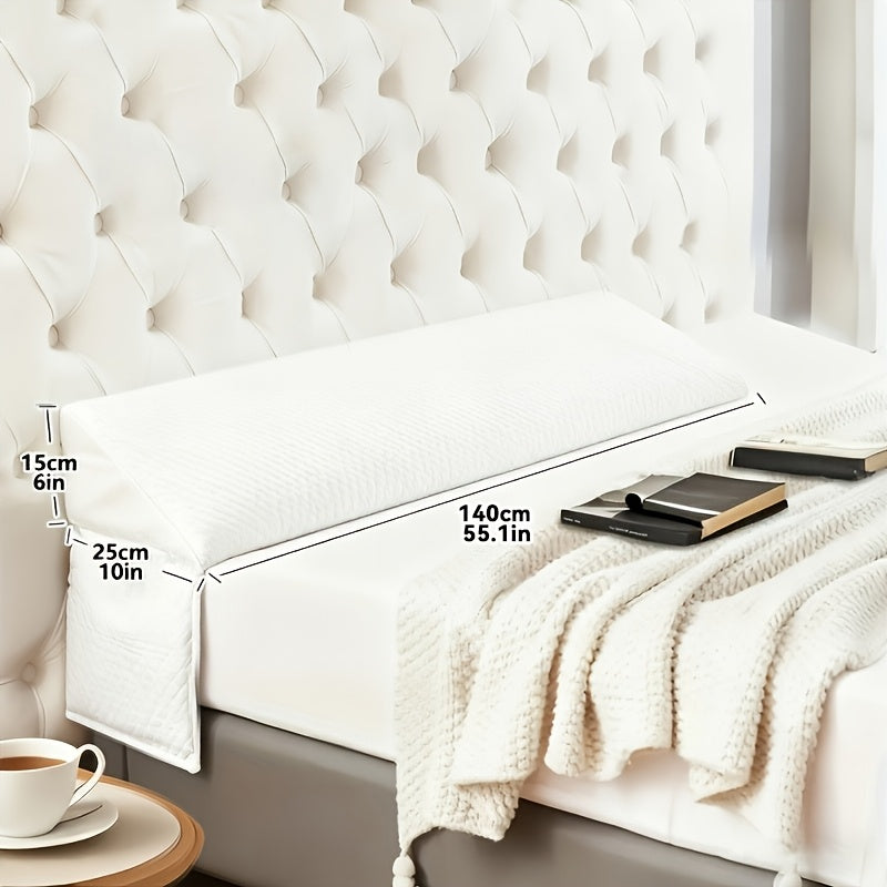 Keilkissen, Weiss für Schlafzimmer und erholsamen Schlaf – Detailansicht 4