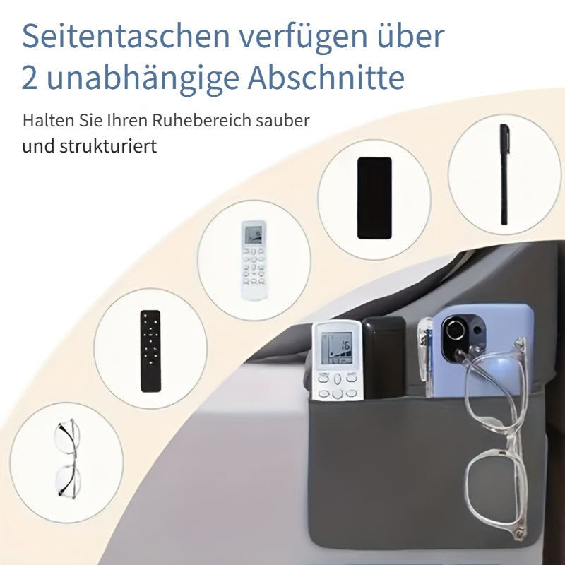 Keilkissen, Weiss für Schlafzimmer und erholsamen Schlaf – Detailansicht 12