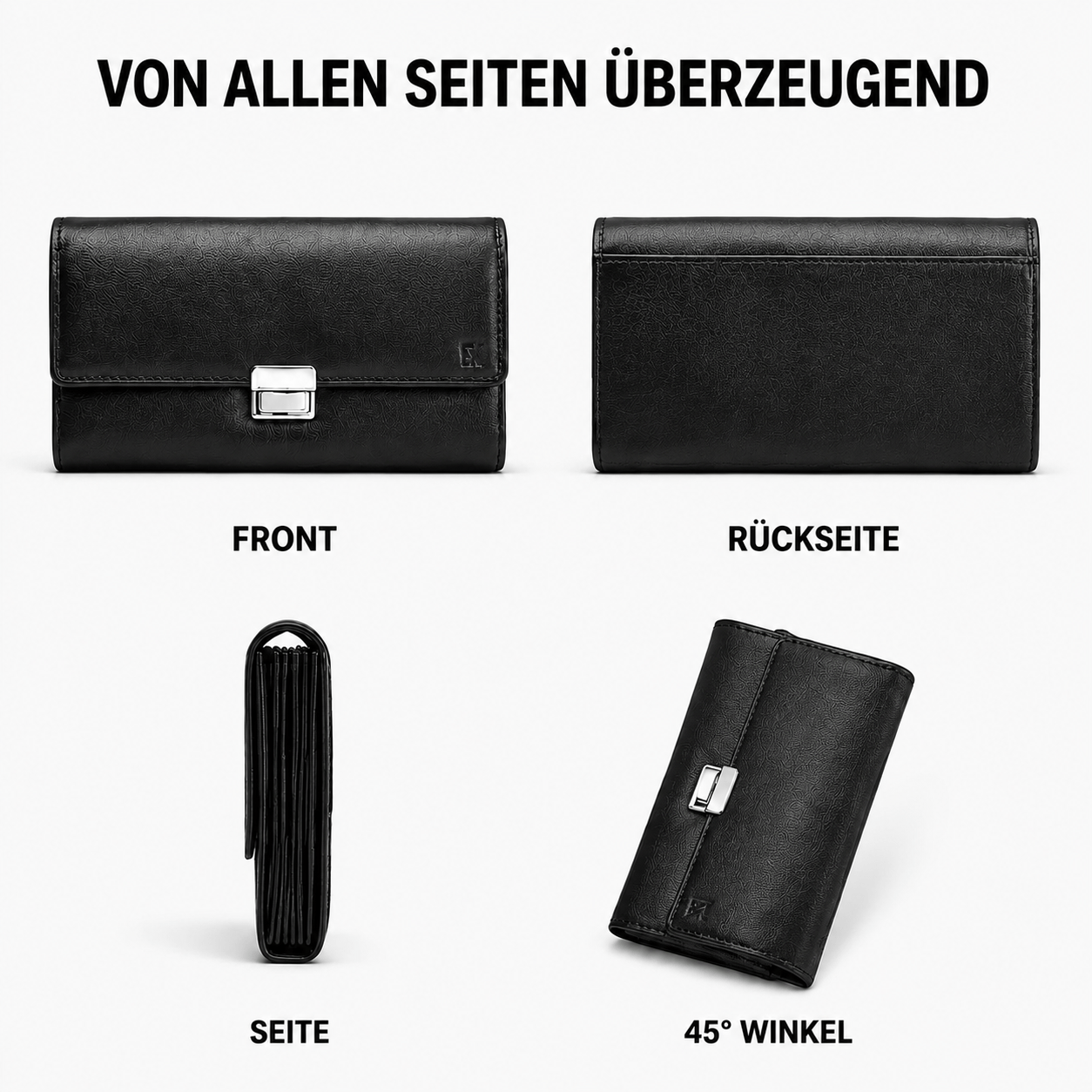 Kellnerbörse aus Echtleder, Schwarz für Service und Alltag – Detailansicht 5