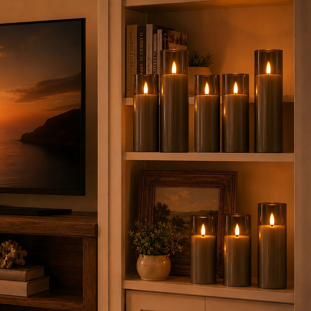 Kerzen, Grau für Schlafzimmer – Detailansicht 2