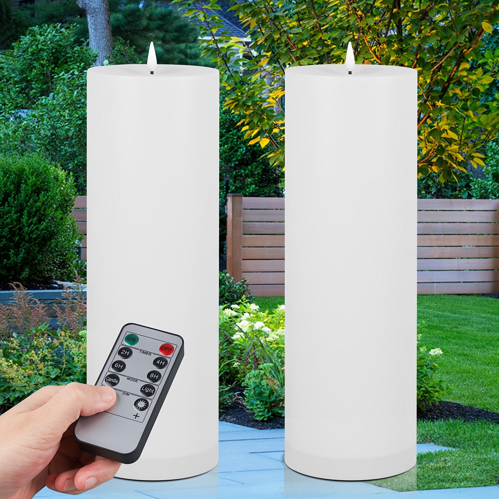 Kerzen, LED-Beleuchtung für Bett und Outdoor Terrasse Veranda Weihnachten Neujahr – Hauptansicht