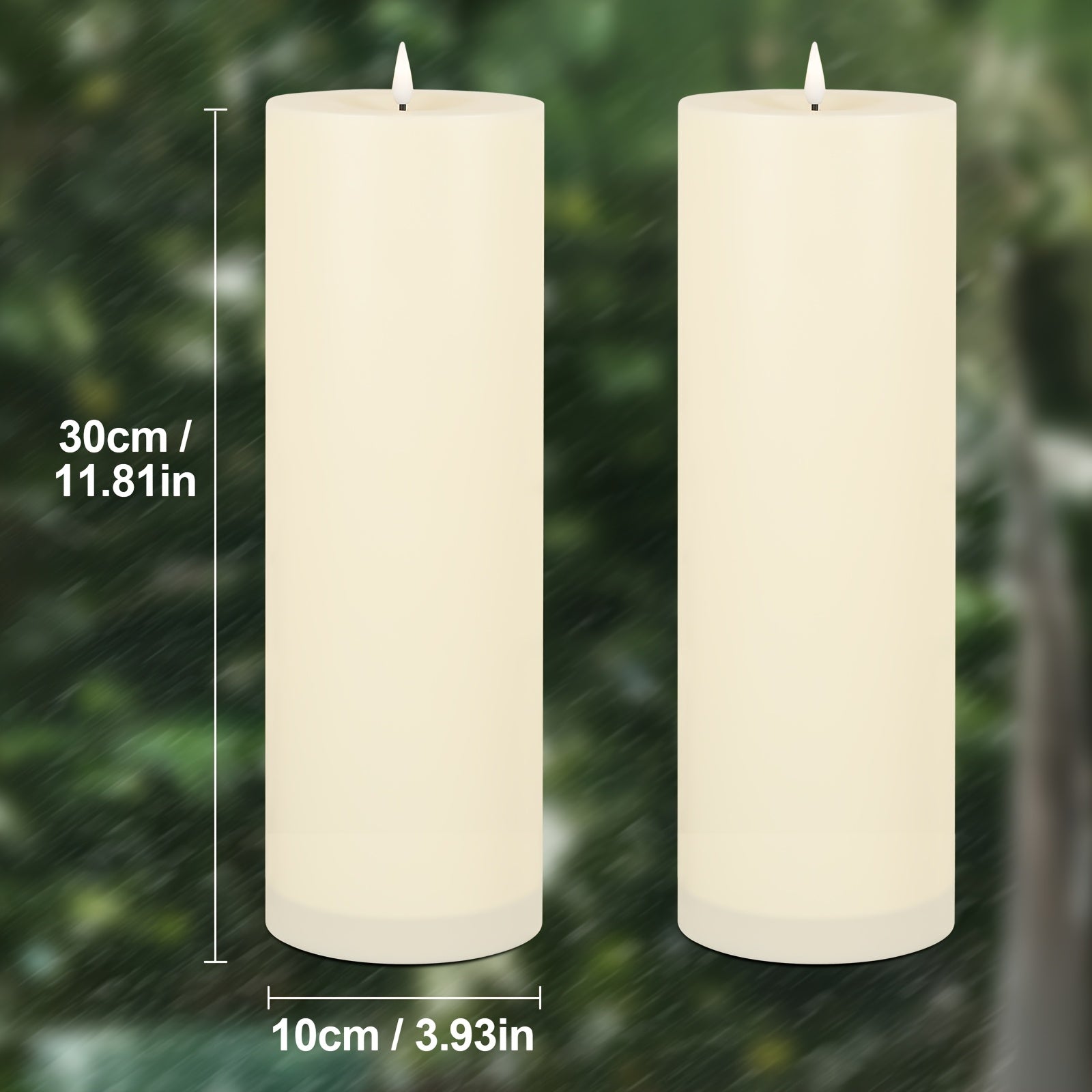 Kerzen, LED-Beleuchtung für Bett und Outdoor Terrasse Veranda Weihnachten Neujahr – Detailansicht 10