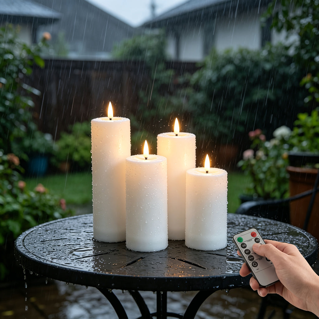 Kerzen, Weiß für Bett und Schlafzimmer – Detailansicht 3