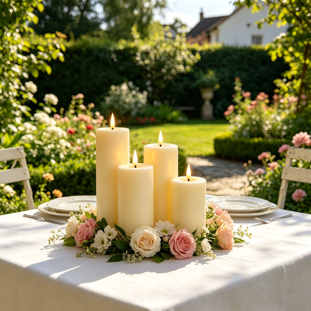 Kerzen, Weiß für Bett und Schlafzimmer – Detailansicht 8