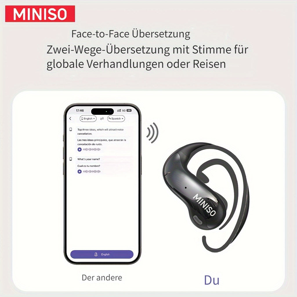 KI Kabellose Ohrhörer, Schwarz X30 Ai für Camping und Reisen – Detailansicht 10