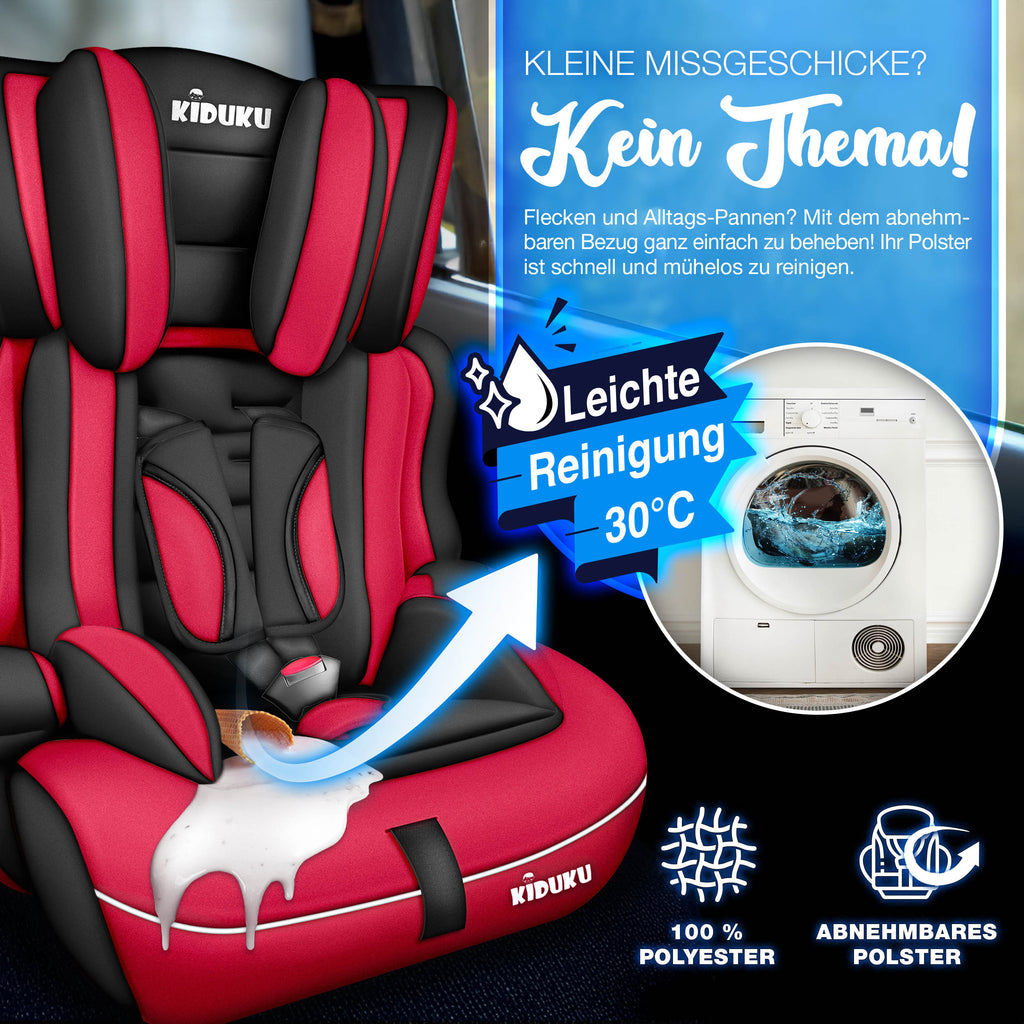 KIDUKU® Kindersitz Auto, 36 kg für Fahrzeug und unterwegs – Detailansicht 33