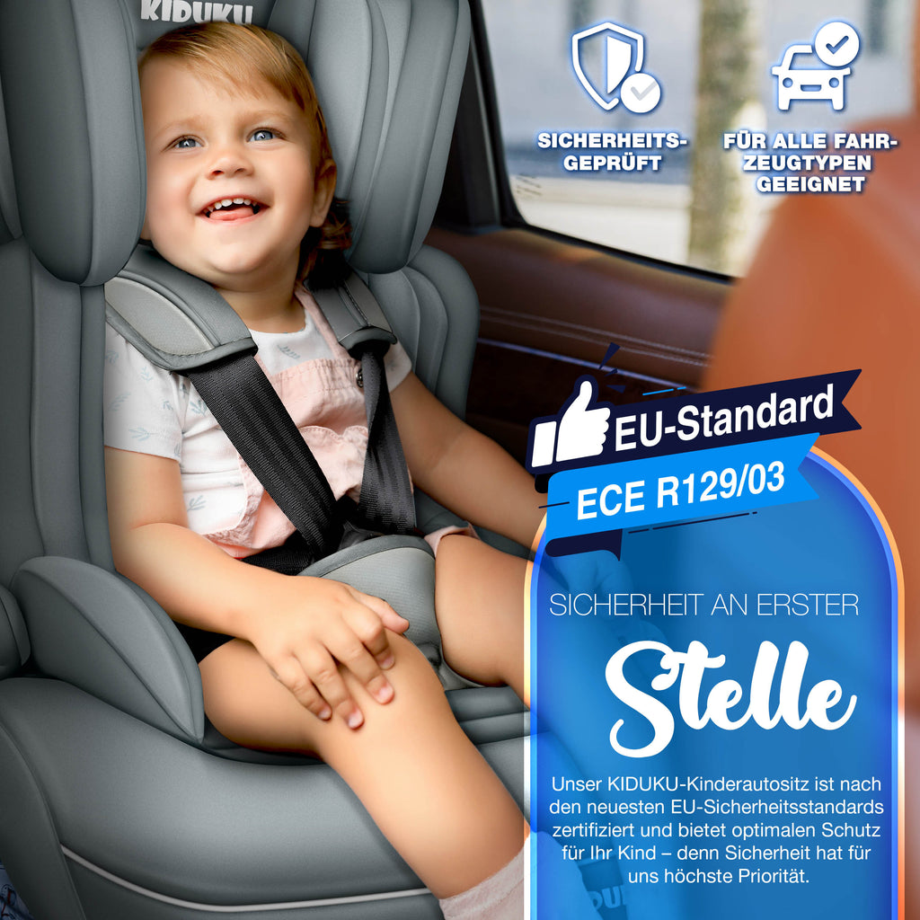 KIDUKU® Kindersitz Auto, 36 kg für Fahrzeug und unterwegs – Detailansicht 42