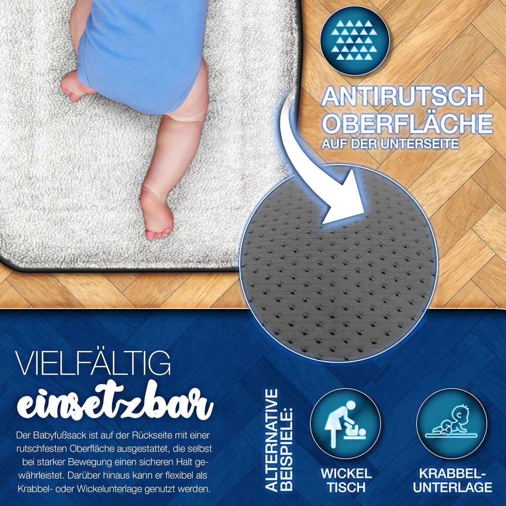 KIDUKU® Winterfußsack, waschbar für Kinderwagen Buggy Jogger - Babyfußsack und Alltag – Detailansicht 7