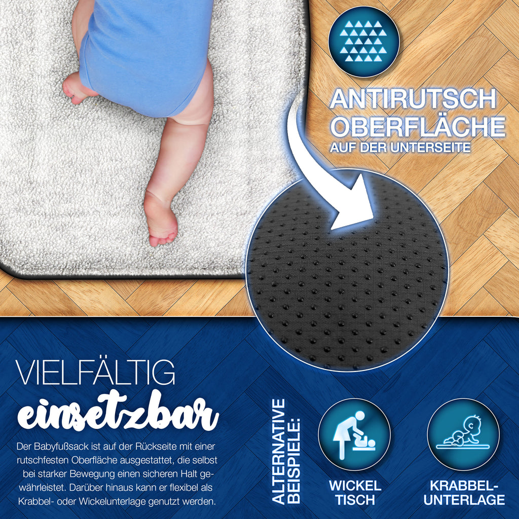 KIDUKU® Winterfußsack, waschbar für Kinderwagen Buggy Jogger - Babyfußsack und Alltag – Detailansicht 14