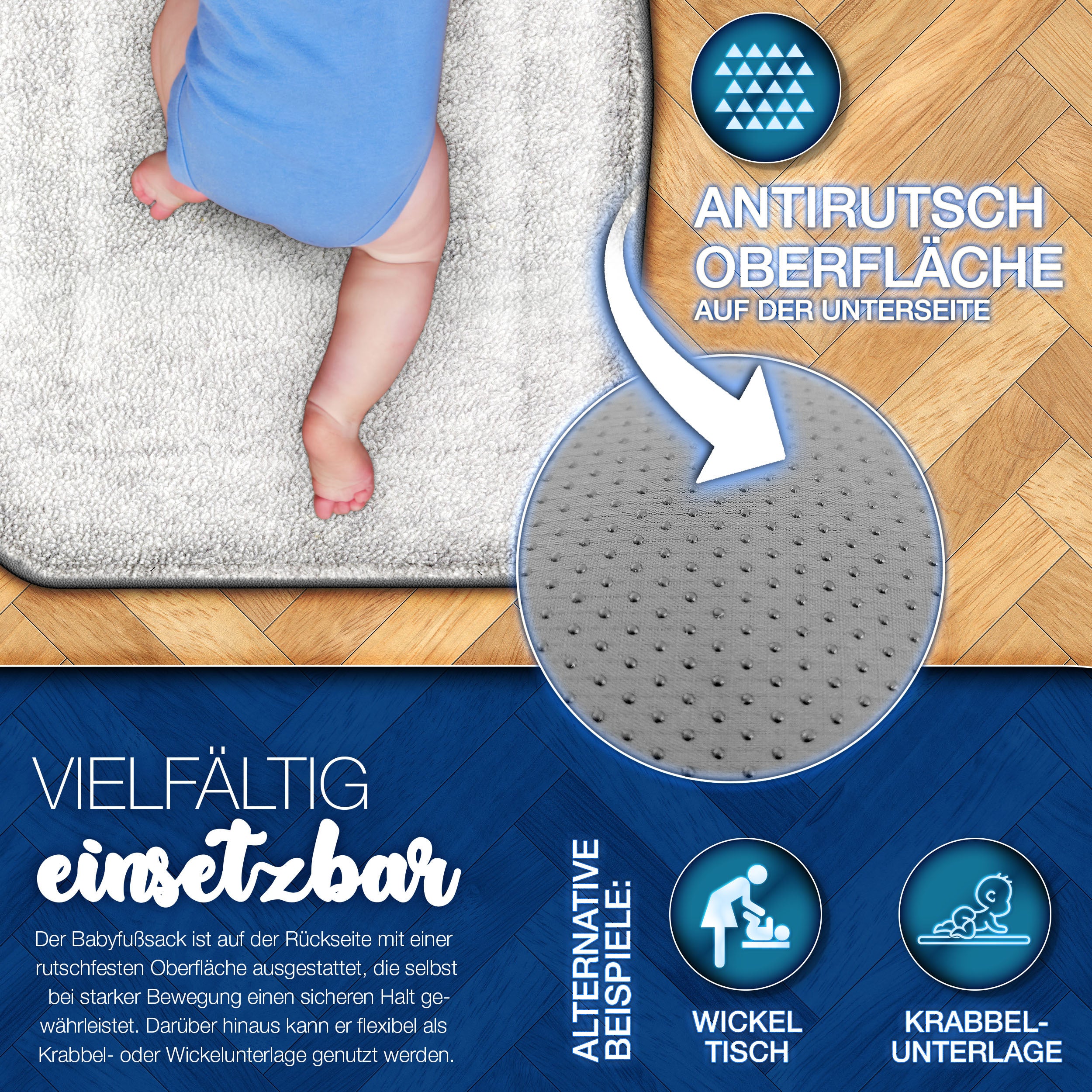 KIDUKU® Winterfußsack, waschbar für Kinderwagen Buggy Jogger - Babyfußsack und Alltag – Detailansicht 27
