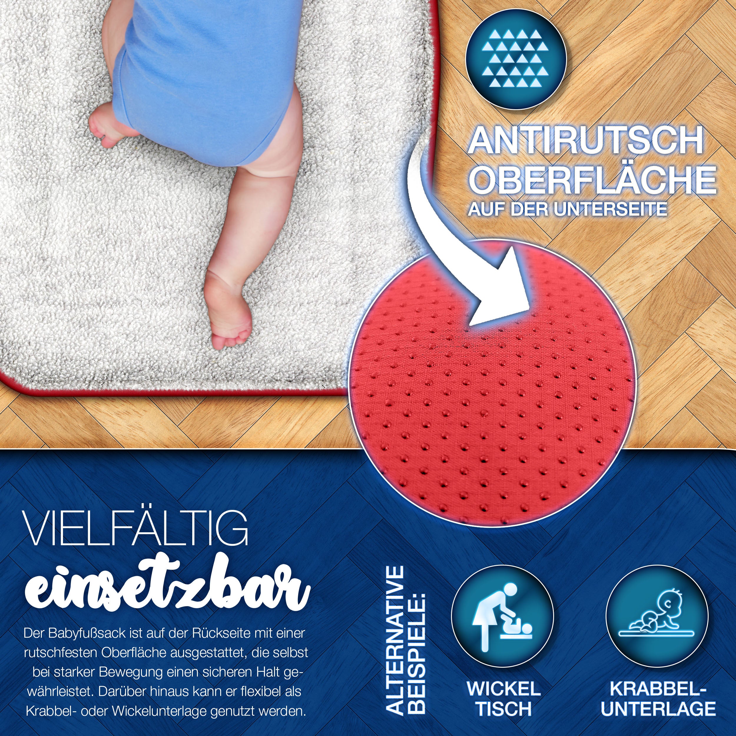 KIDUKU® Winterfußsack, waschbar für Kinderwagen Buggy Jogger - Babyfußsack und Alltag – Detailansicht 34
