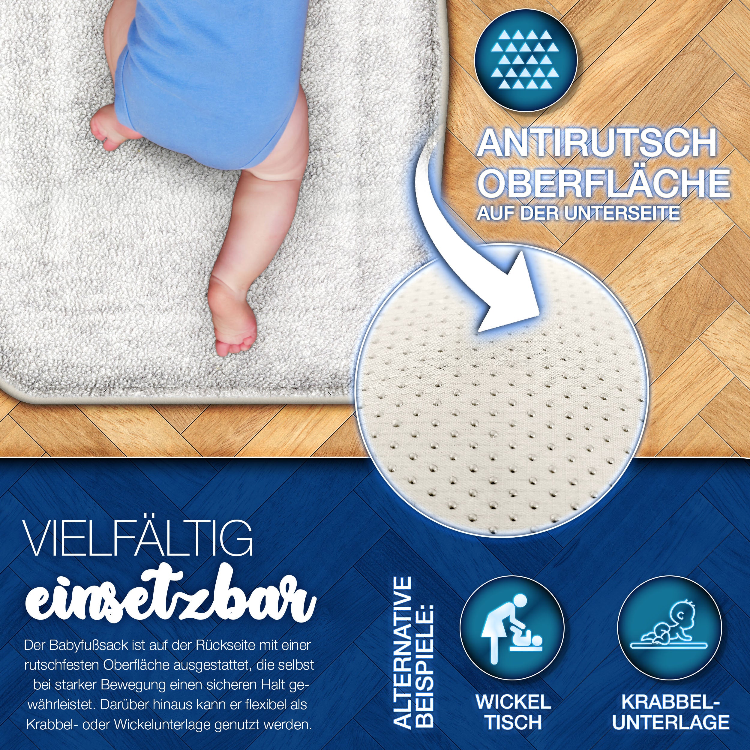 KIDUKU® Winterfußsack, waschbar für Kinderwagen Buggy Jogger - Babyfußsack und Alltag – Detailansicht 41