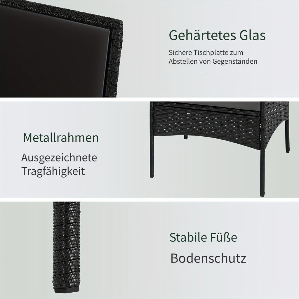 Kissen, 4-teiliger Gartentisch Stühle für Entspannen und Schlafen – Detailansicht 11