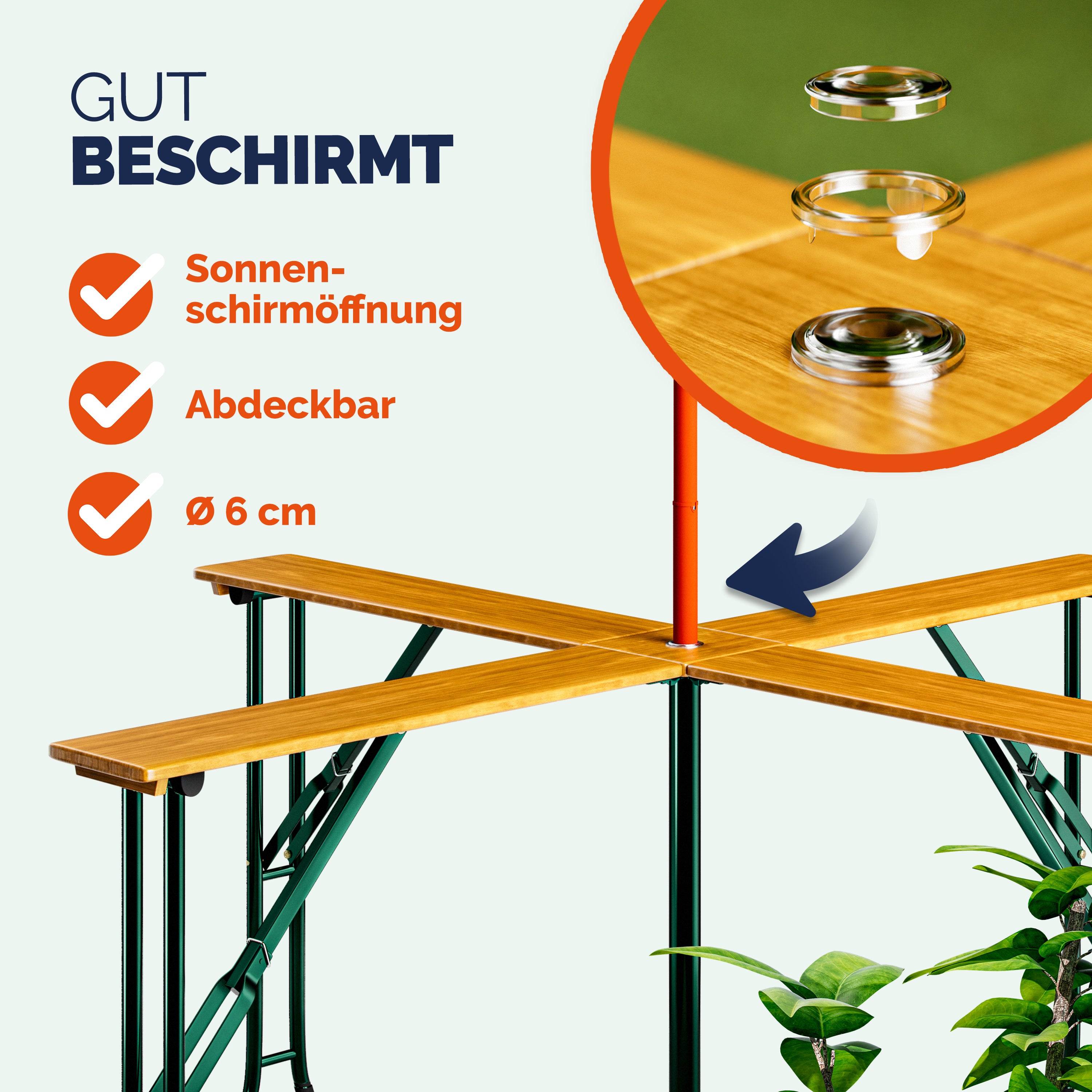 Klapptisch, Holz für Wohnbereich und Alltag – Detailansicht 3