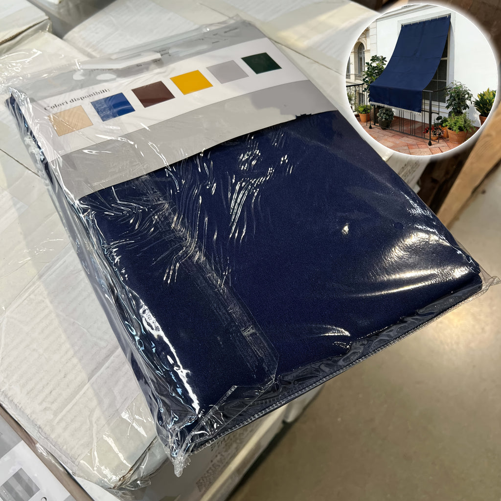 Klassischer einfarbiger Outdoor-Vorhang, Gelb für Garten und Terrasse – Detailansicht 7