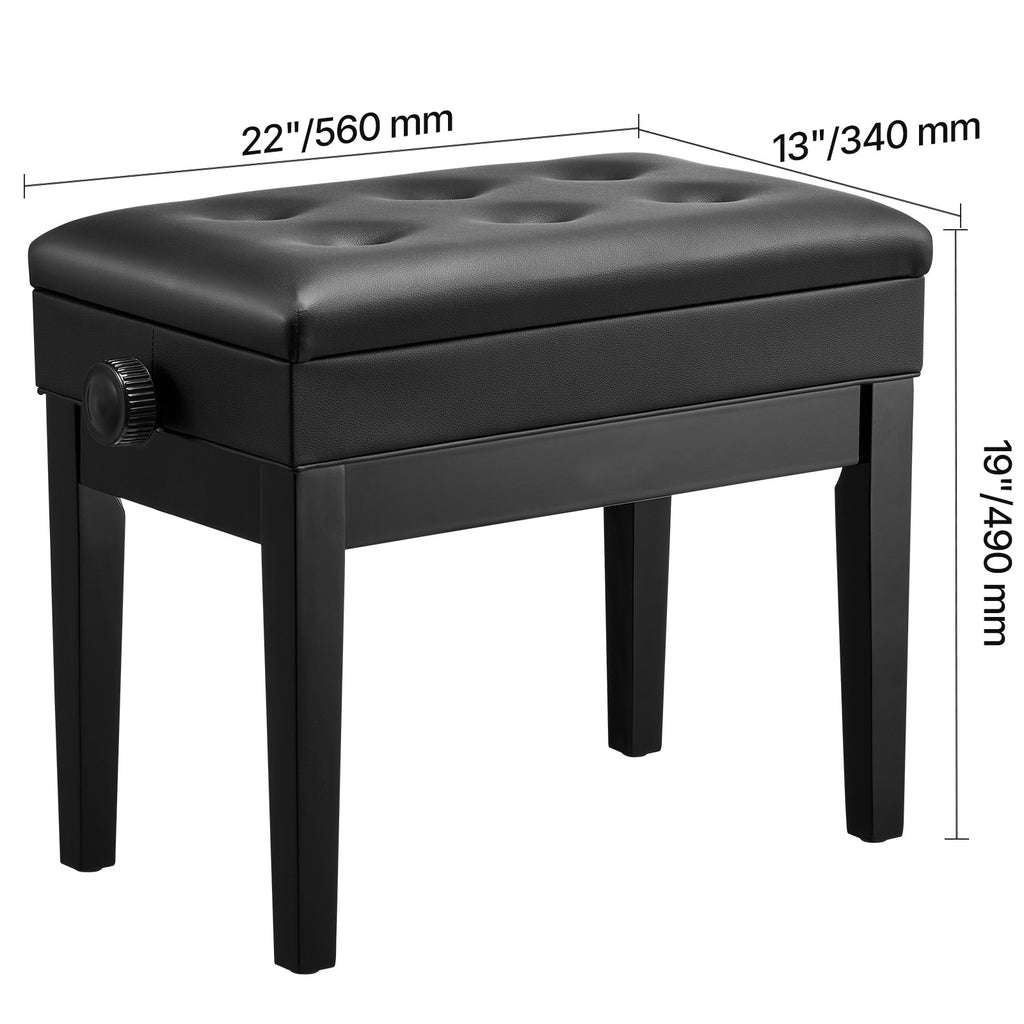 Klavierbank, verstellbar für Hobby und Kreativprojekte – Detailansicht 4
