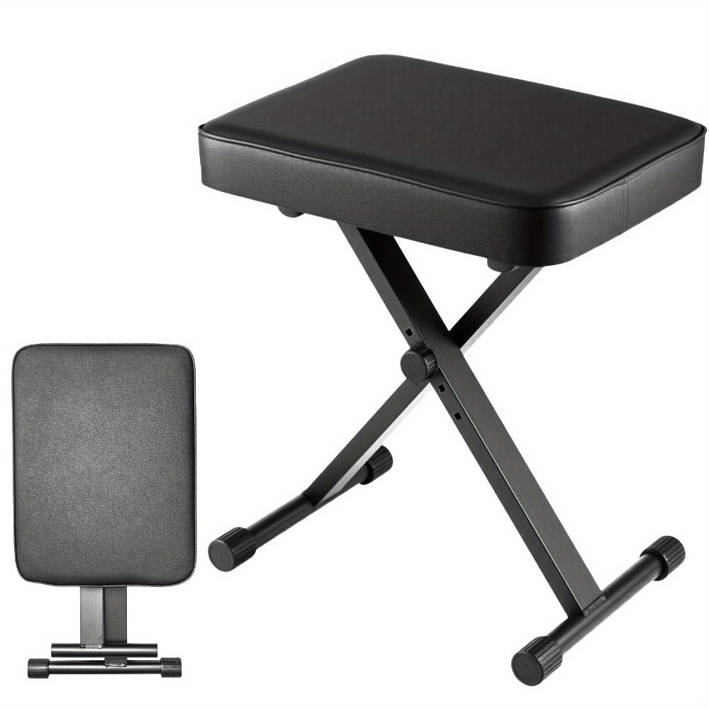 KlavierhockerHocker Klappbare Keyboardhocker, Schwarz für Piano Keyboard und Alltag – Detailansicht 7