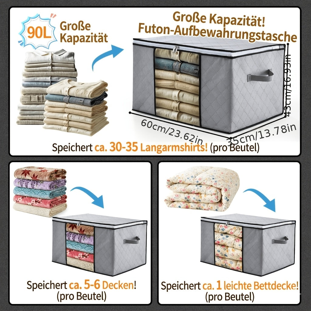 Kleideraufbewahrungsbeutel, 6er-Pack für Zuhause und Vorratsraum – Detailansicht 5