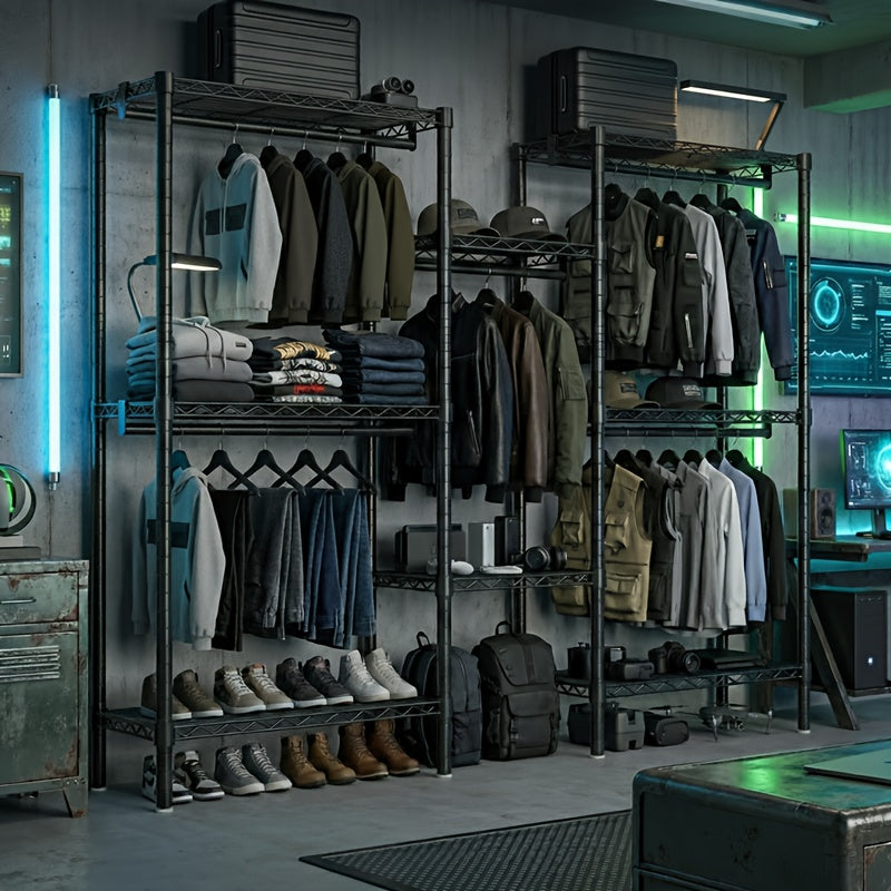 Kleiderbügel, 408.23KG für Kleiderschrank und urbanes Studio-Wohnung Garderobe – Detailansicht 5