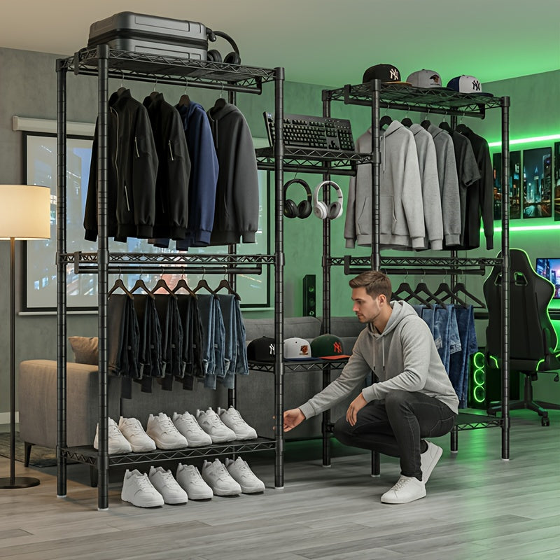 Kleiderbügel, 408.23KG für Kleiderschrank und urbanes Studio-Wohnung Garderobe – Detailansicht 6