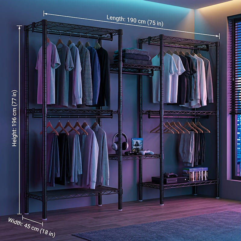 Kleiderbügel, 408.23KG für Kleiderschrank und urbanes Studio-Wohnung Garderobe – Detailansicht 7