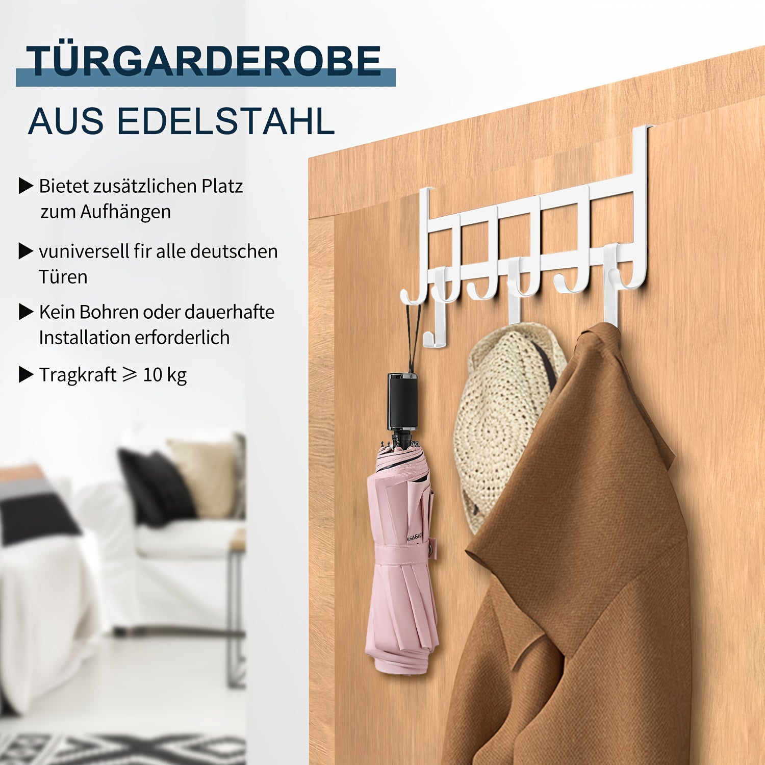 Kleiderbügel, Schwarz für Kleiderschrank – Detailansicht 4