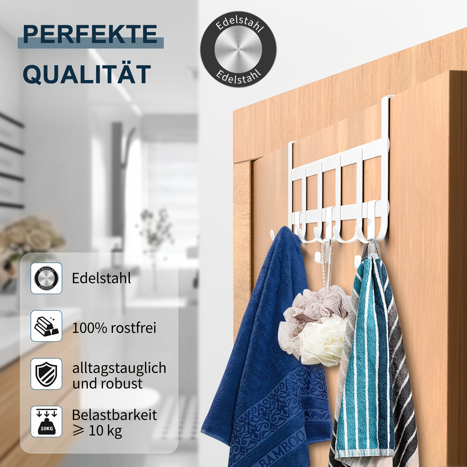 Kleiderbügel, Weiß für die gesamte Wohnung und Kleiderschrank – Detailansicht 3