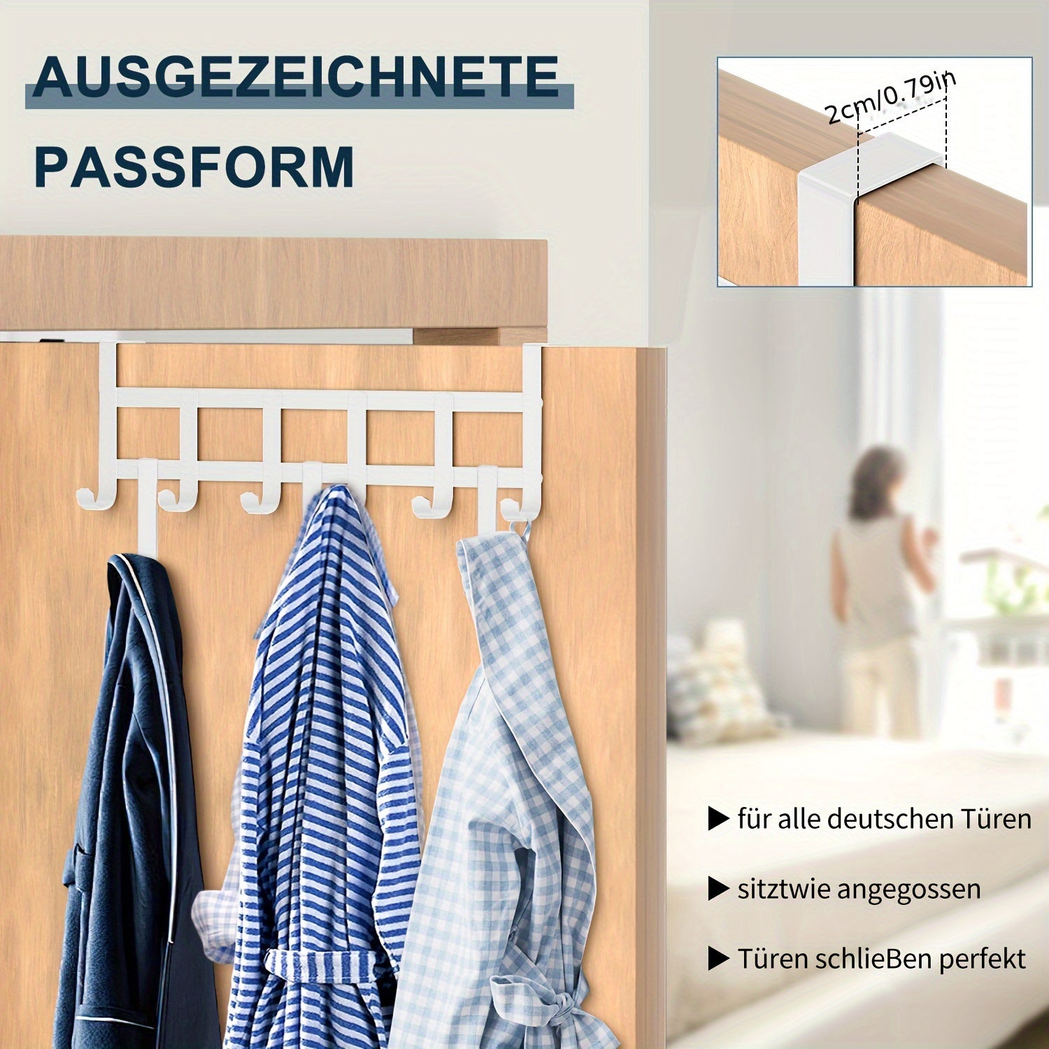 Kleiderbügel, Weiß für die gesamte Wohnung und Kleiderschrank – Detailansicht 9