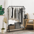 Kleiderstnder Garderobenstnder Metall Kleiderstange, Schwarz für Schlafzimmer und Bett – Detailansicht 4