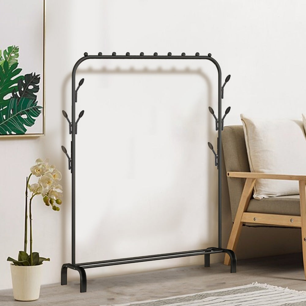 Kleiderstnder Garderobenstnder Metall Kleiderstange, Schwarz für Schlafzimmer und Bett – Detailansicht 7