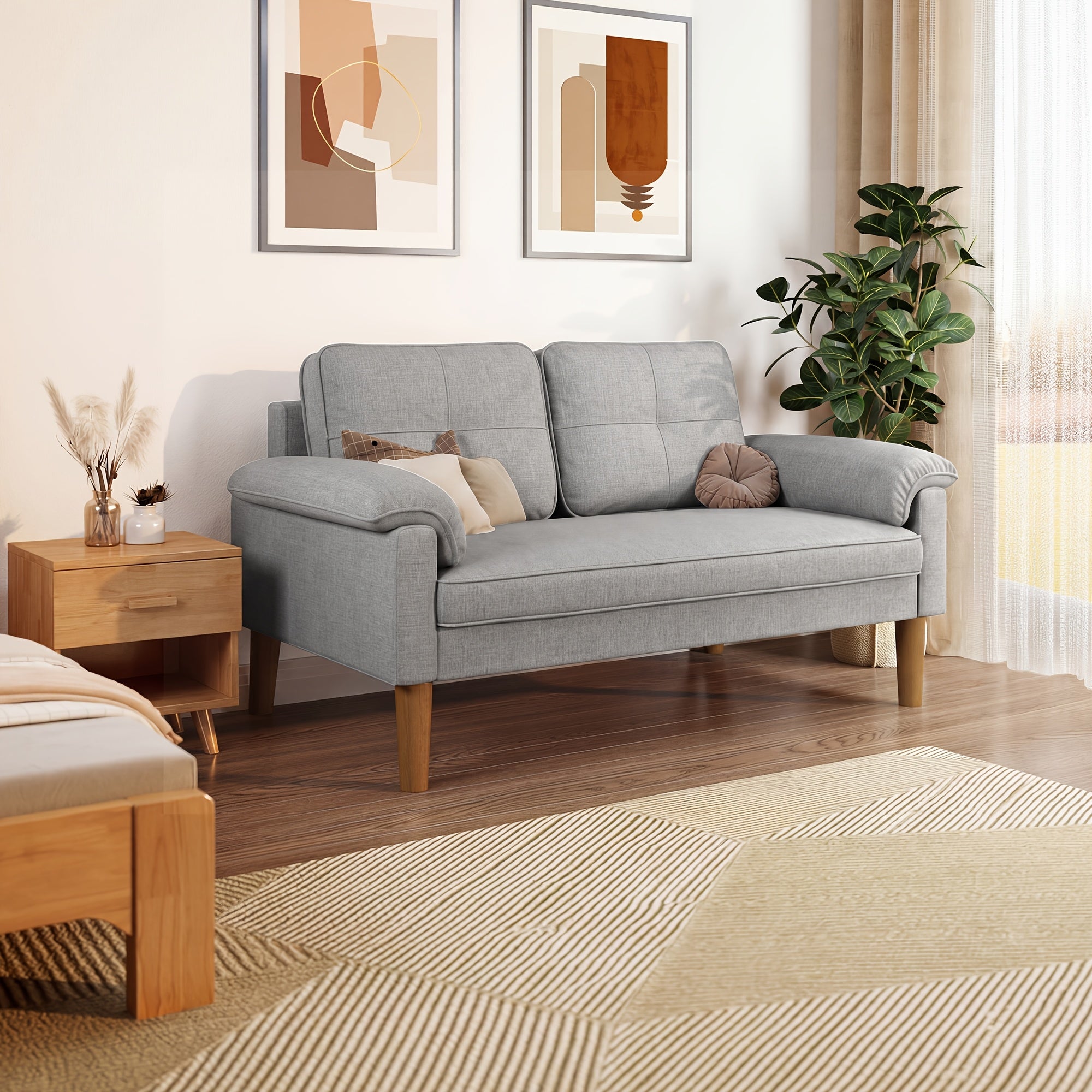 Kleine, Dunkelgrau für Schlafzimmer und Bett – Detailansicht 11