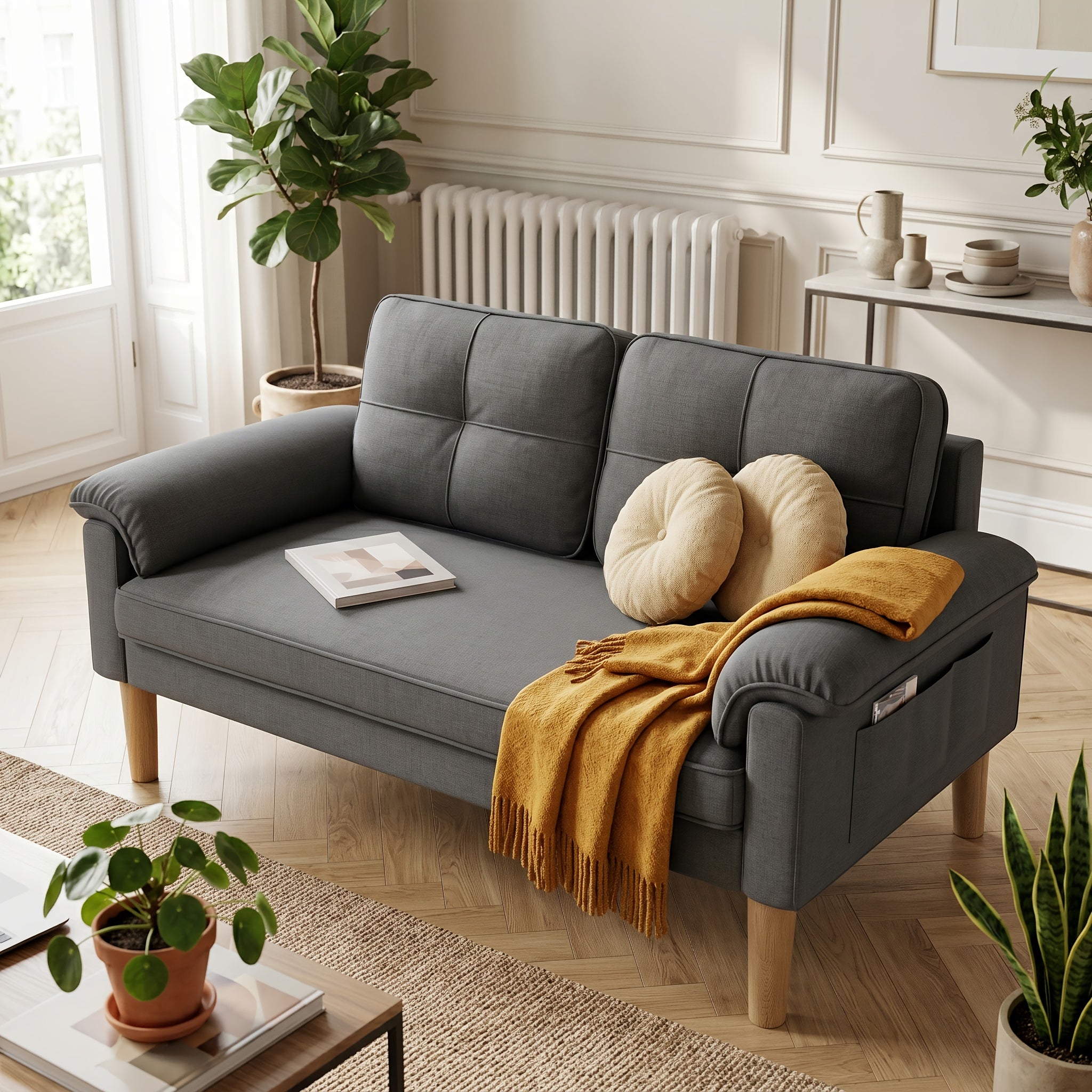 Kleine, Dunkelgrau für Schlafzimmer und Bett – Detailansicht 16
