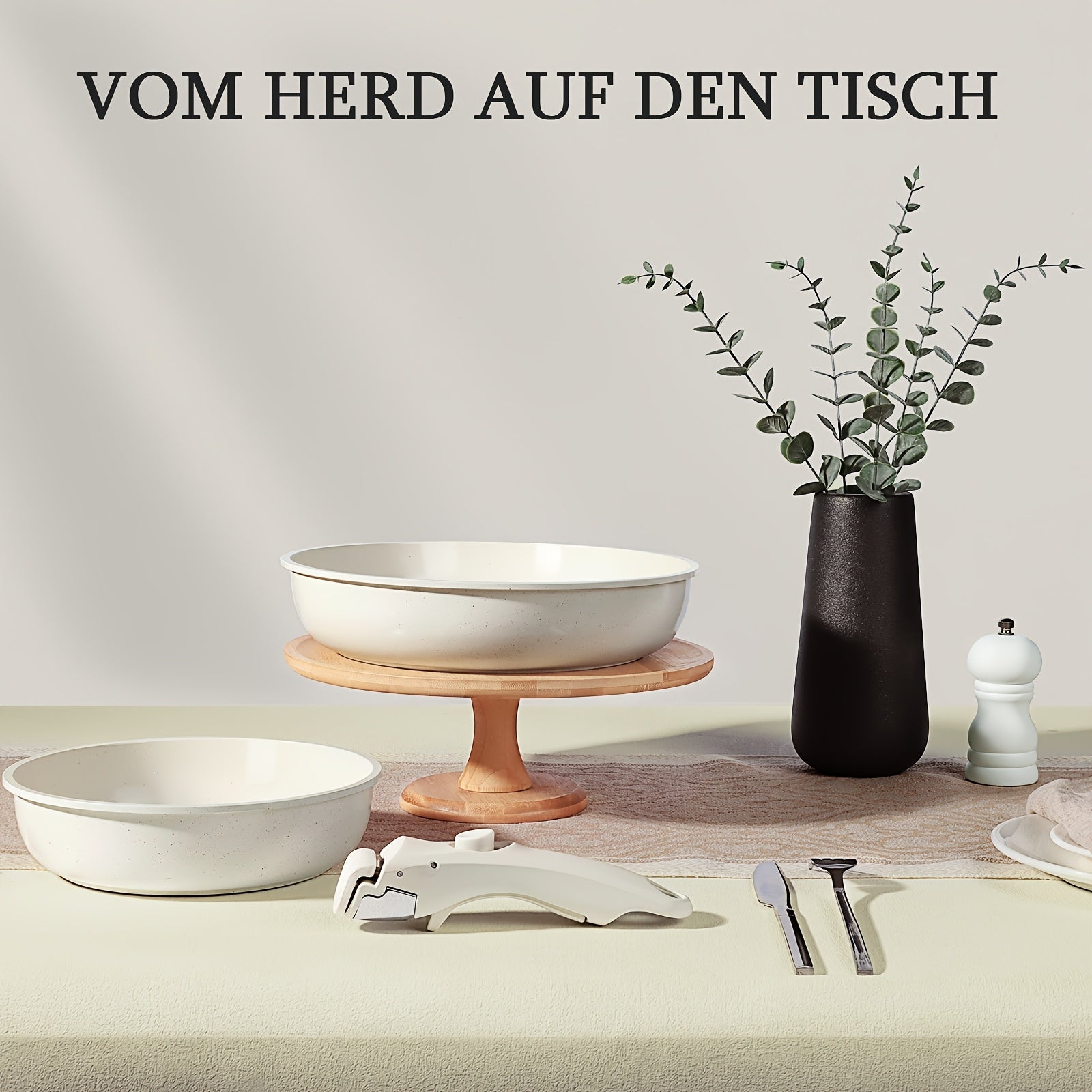 Kochgeschirr-Set, Weiß für Küche und Essbereich – Detailansicht 8