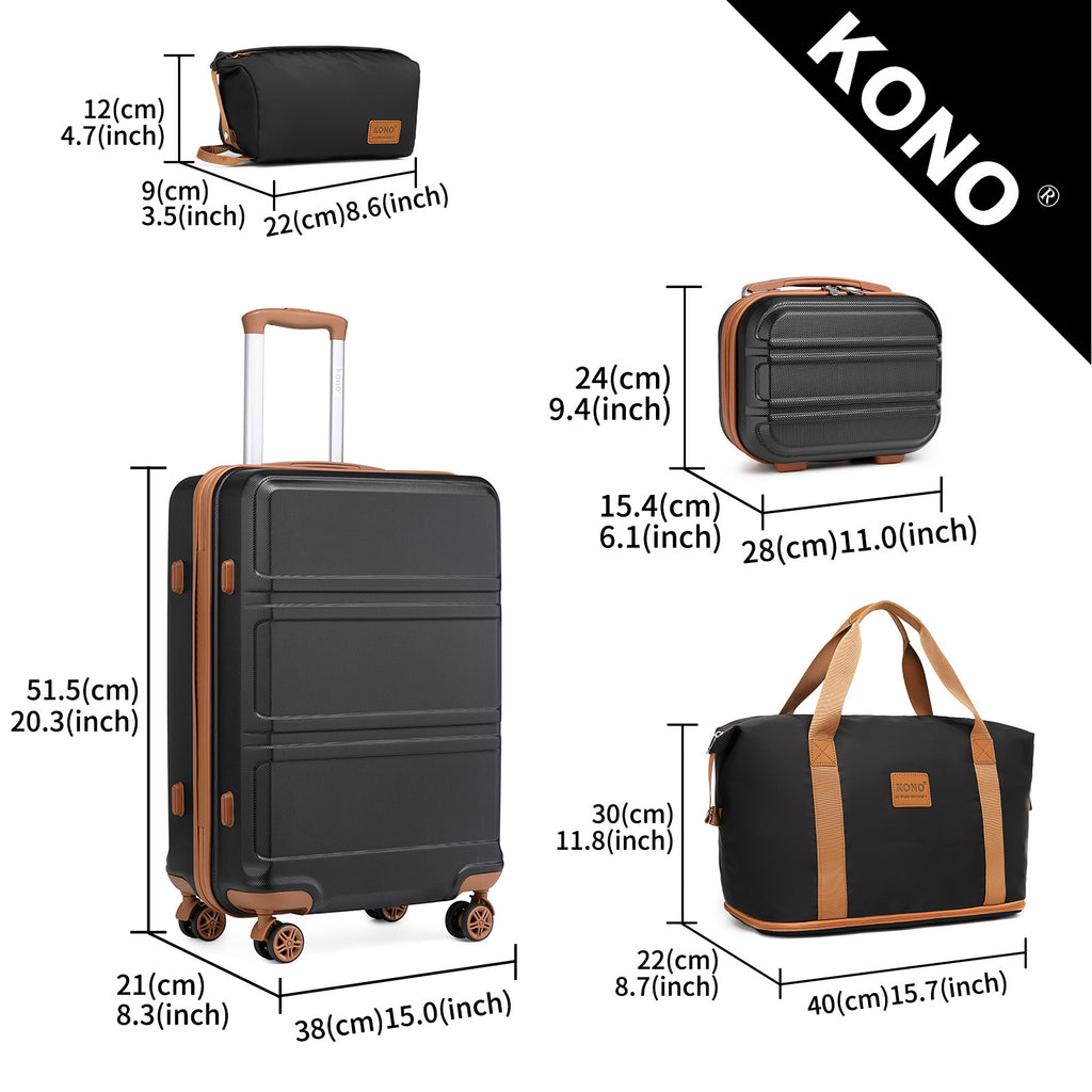 Koffer, Camping ABS Hartschalen-Trolley mit TSA-Schloss für Reisen und Alltag – Detailansicht 12