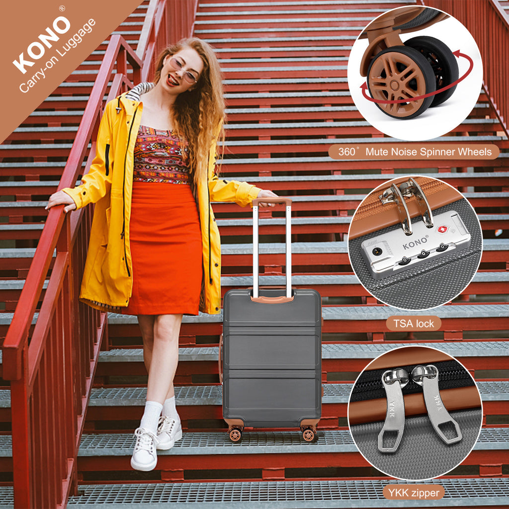 Koffer, Camping ABS Hartschalen-Trolley mit TSA-Schloss für Reisen und Alltag – Detailansicht 22