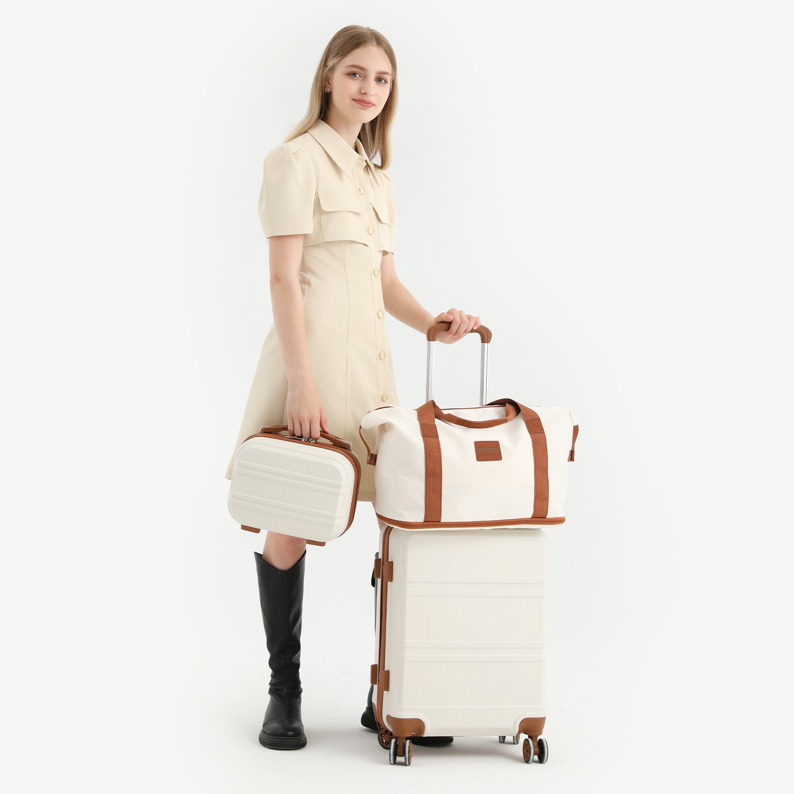 Koffer, Camping ABS Hartschalen-Trolley mit TSA-Schloss für Reisen und Alltag – Detailansicht 33