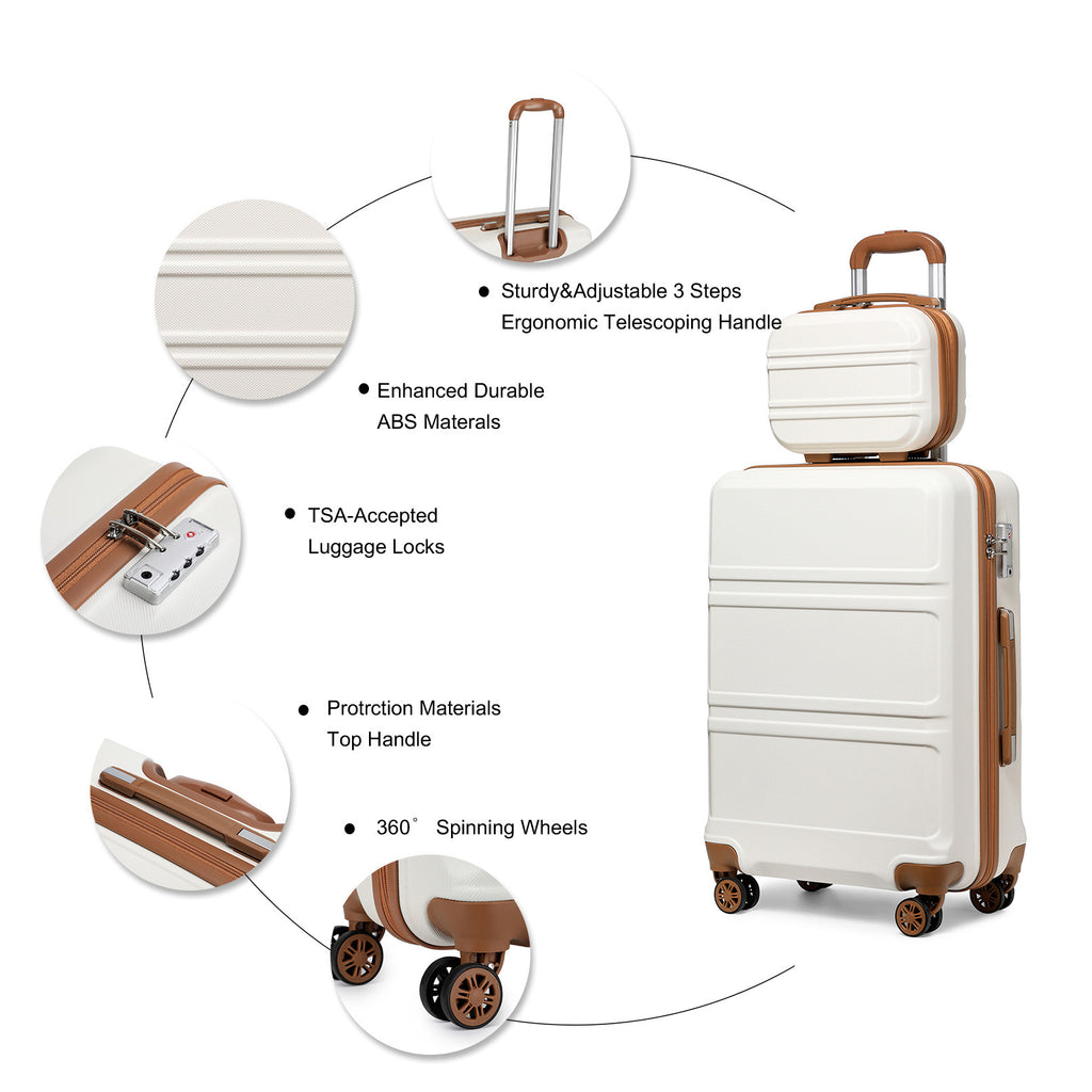 Koffer, Camping ABS Hartschalen-Trolley mit TSA-Schloss für Reisen und Alltag – Detailansicht 36