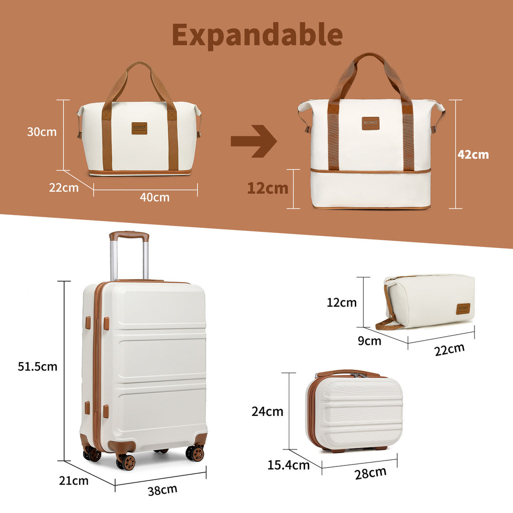 Koffer, Camping ABS Hartschalen-Trolley mit TSA-Schloss für Reisen und Alltag – Detailansicht 38