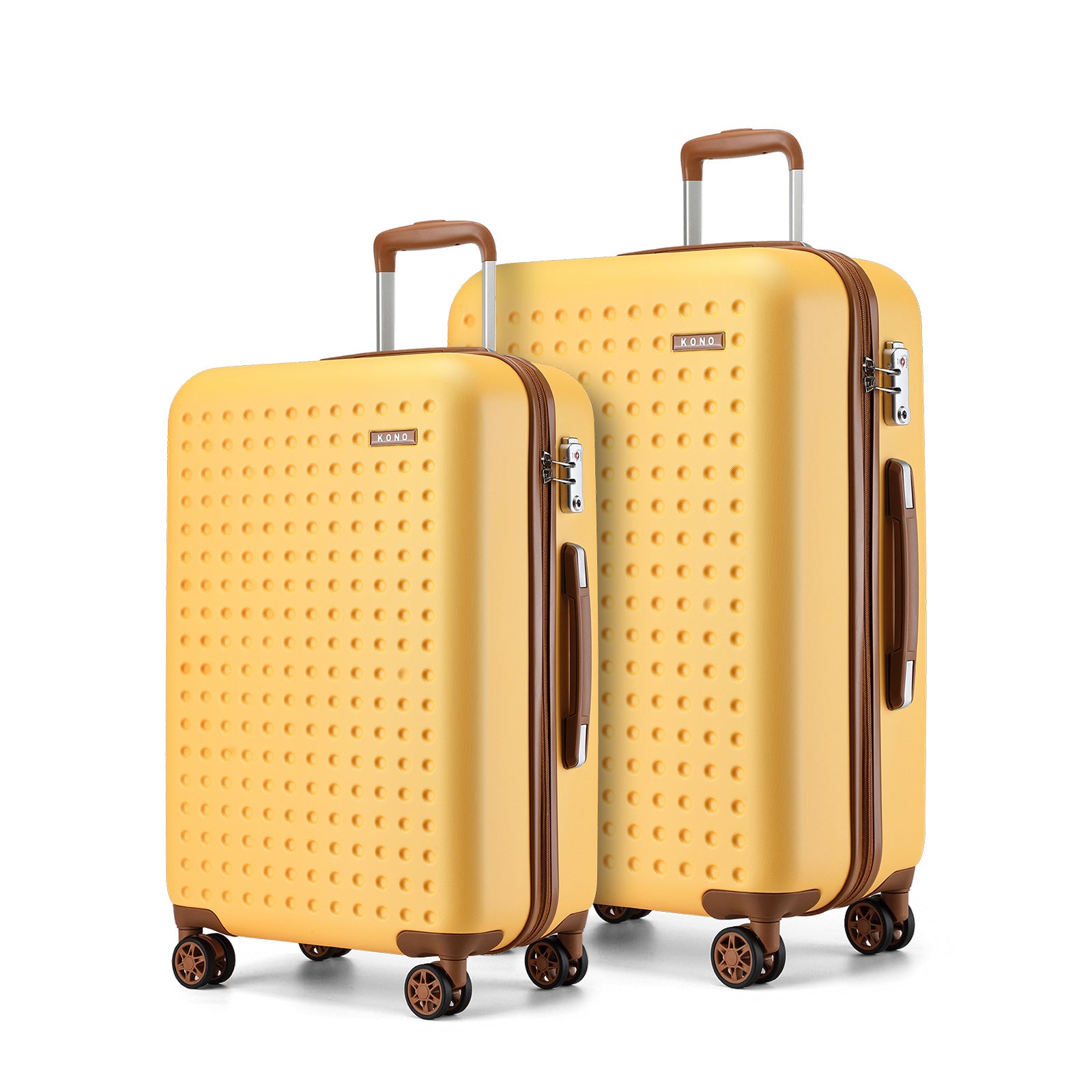 Koffer, Creme/Braun für Reisen – Detailansicht 27
