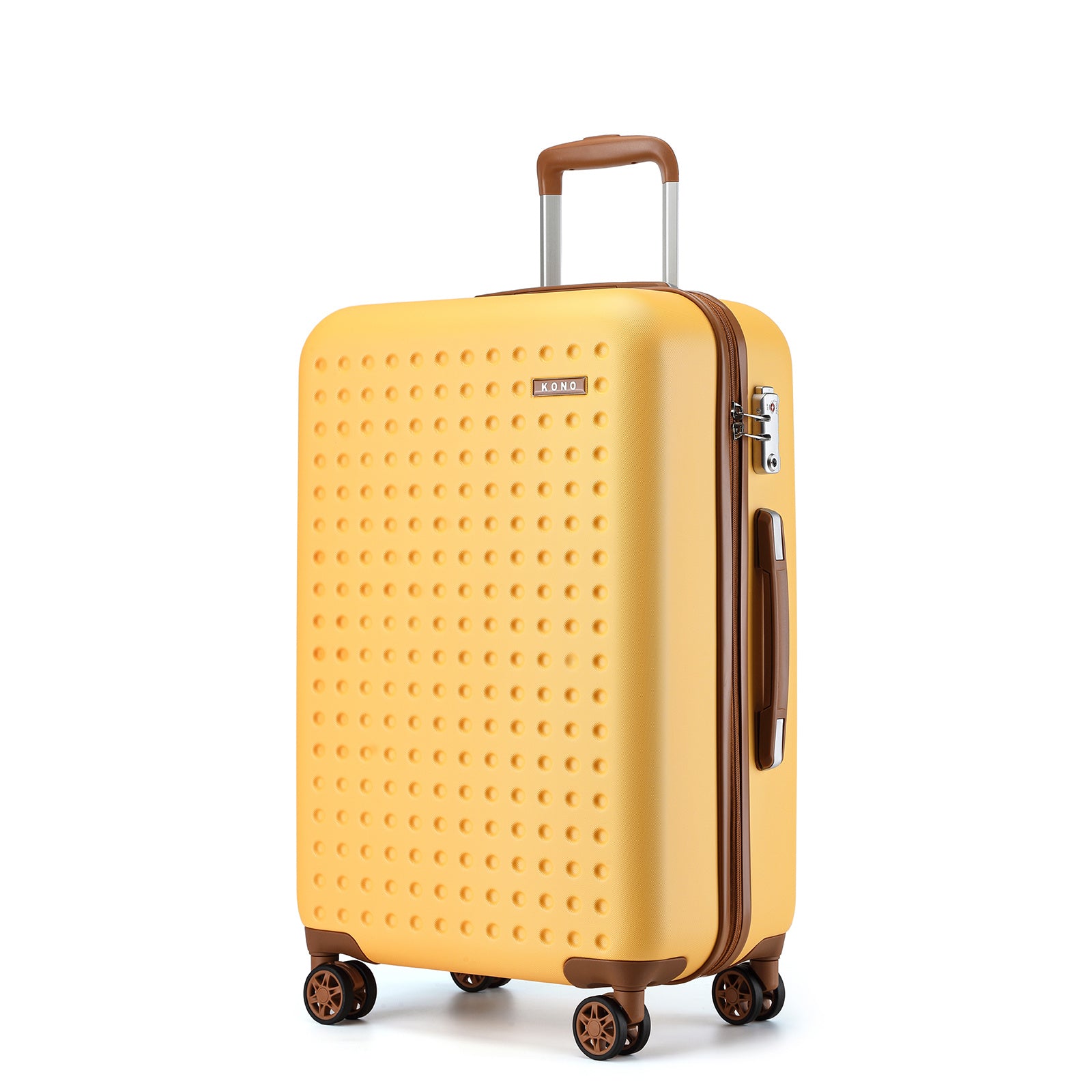 Koffer, Creme/Braun für Reisen – Detailansicht 28